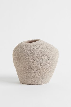 Kleine Vase aus Steingut - Beige