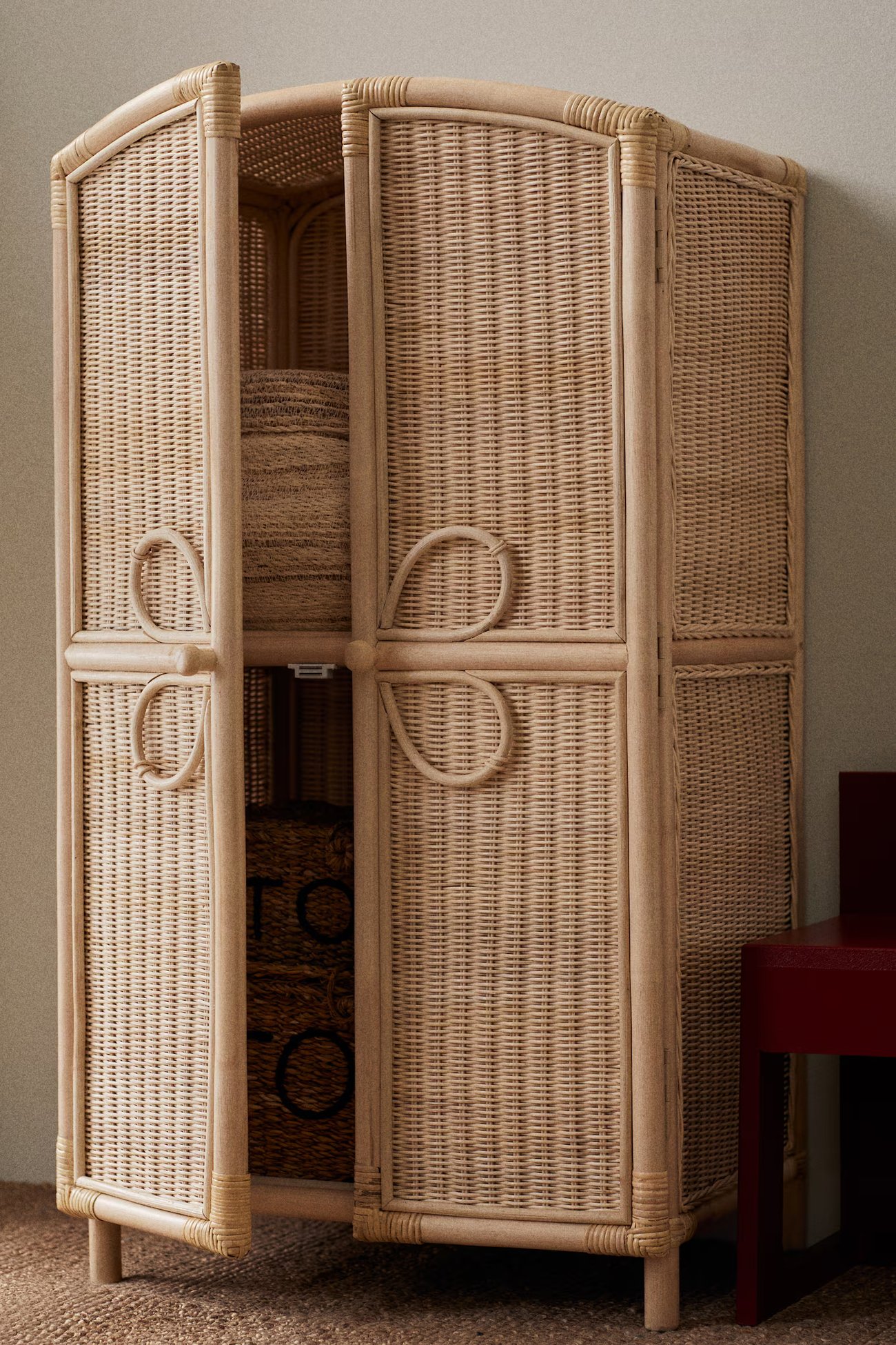 Kinderschrank aus Rattan - Beige - Zuhause