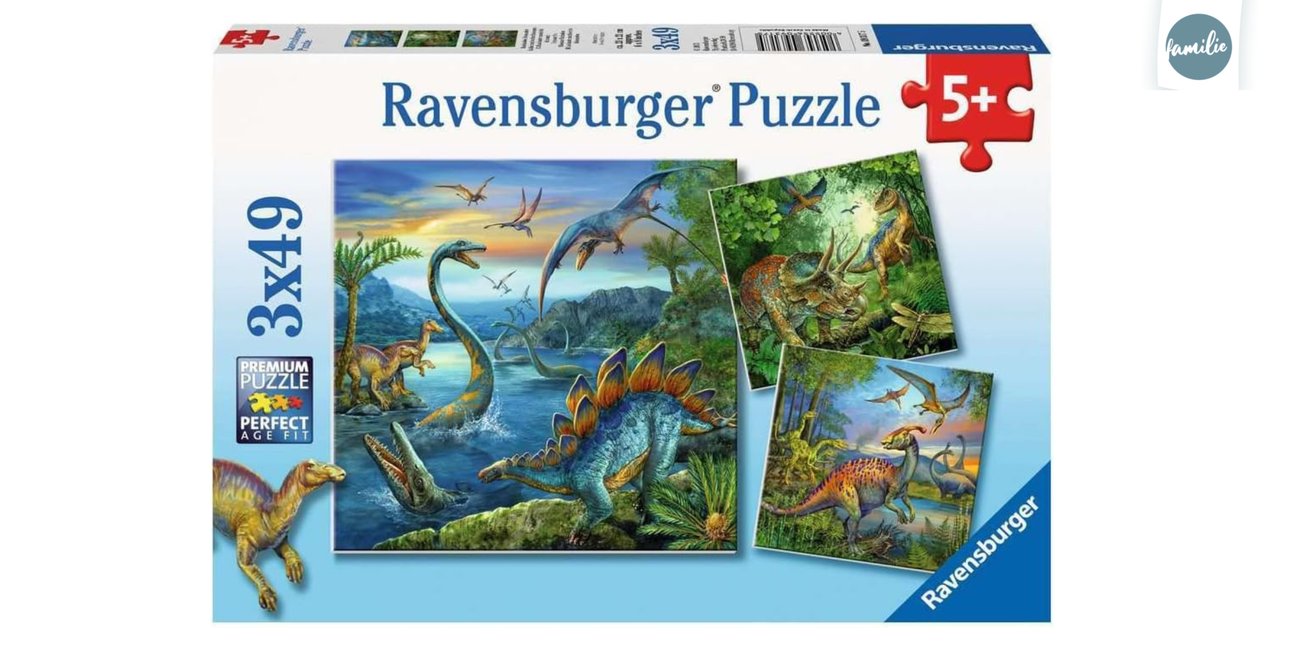 Ravensburger Kinderpuzzle - 09317 Faszination Dinosaurier - 3 Puzzle ab 5 Jahren