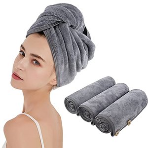 Mikrofaser-Turban mit Knopf 