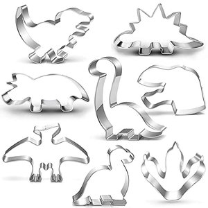 Dinosaurier Ausstecher keksausstecher Set-8-teilig-Trex, Brontosaurus, Spinosaurus, Brachiosaurus