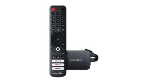 waipu.tv 4K Stick | Inkl. Fernbedienung mit Schnellwahltasten (mit TV-Steuerungstasten) | Fernsehen 