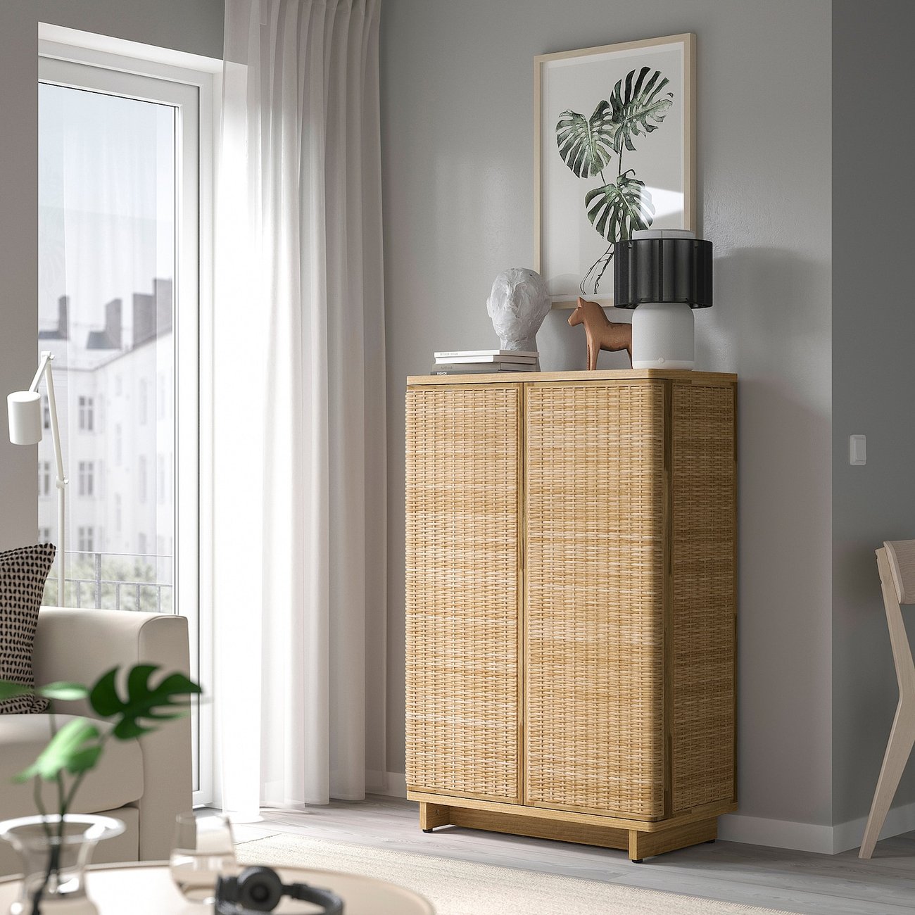 FRYKSÅS Schrank - Rattan 81x124 cm