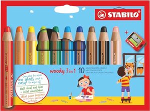 STABILO woody 3 in 1 - 10er Pack mit Spitzer