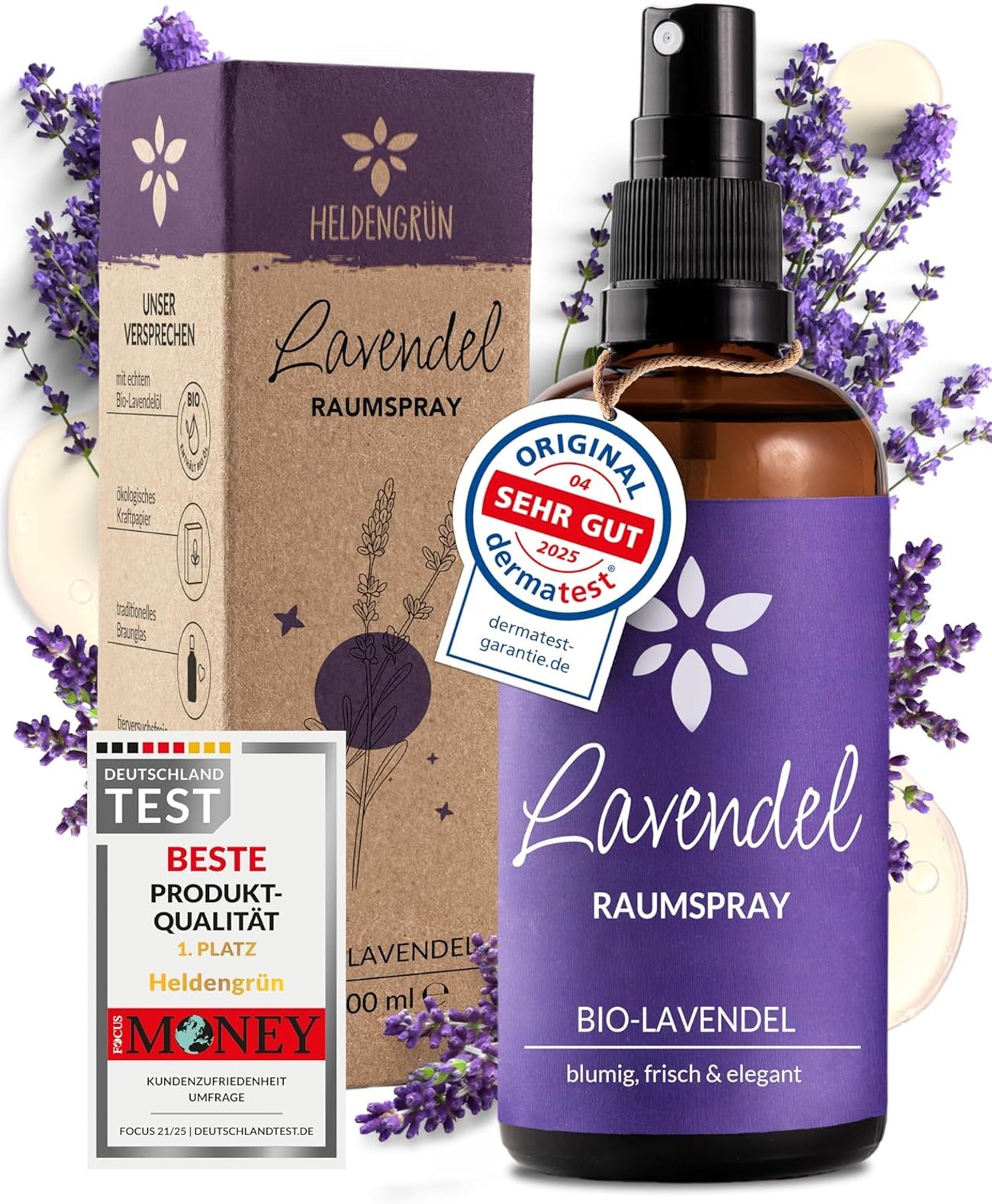 Heldengrün Gute-Nacht-Lavendelspray