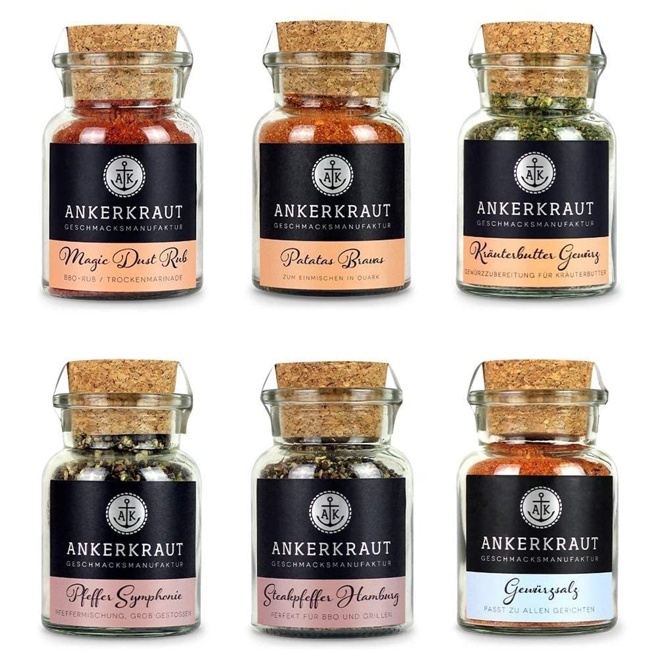 Ankerkraut Grill Set 6 Gewürze, das BBQ Starter-Set