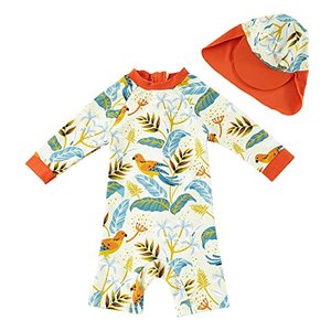 upandfast Baby Badeanzug mit Sonnenhut UPF 50+