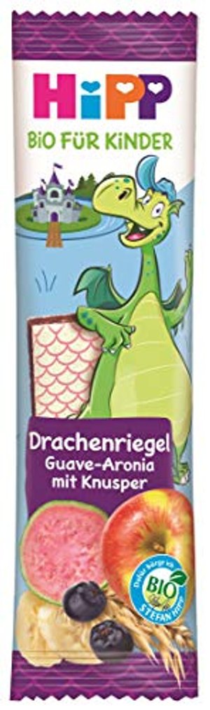 Hipp Kindernahrung Kinder Bio Knabberprodukte Drachenriegel, 18er Pack (18 x 30 g)