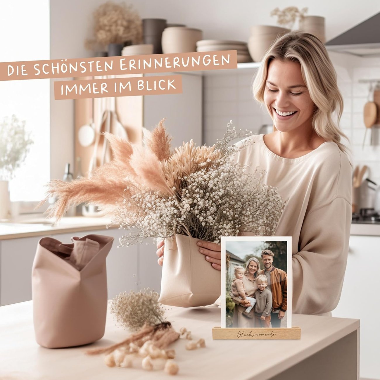 Kartenhalter aus Holz, 2er-Set