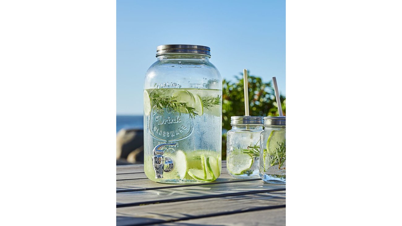 Getränkespender m/Hahn LEMONADE 3,5 L Glas