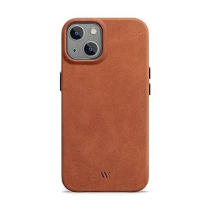 WIIUKA Hülle für iPhone 15, Leder aus Deutschland, Lederhülle extra Dünn, Premium Handyhülle, Case, 