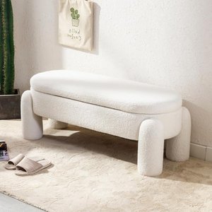 chairus Kunstfell-Sitzhocker mit Stauraum