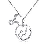 Qings Sternzeichen Halskette Geschenk- 925 Sterling Silber Stier Konstellation Anhänger Kette für Fr
