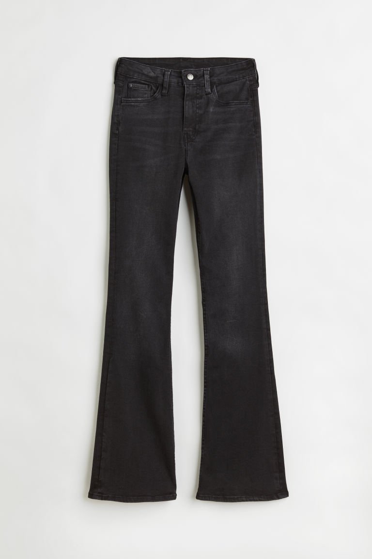 Flared Ultra High Jeans - Schwarz - Damen