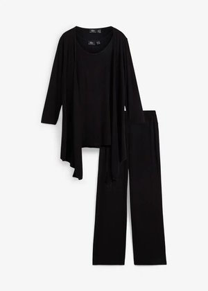 Loungewear-3er-Set mit Hose, Top und Cardigan