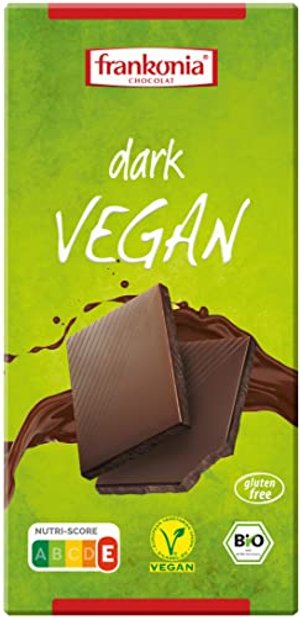 frankonia CHOCOLAT BIO dunkle Vegan, 24078 Dunkle Schokolade, 100 g