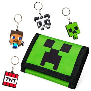 Minecraft Geldbeutel mit Anhänger Set |