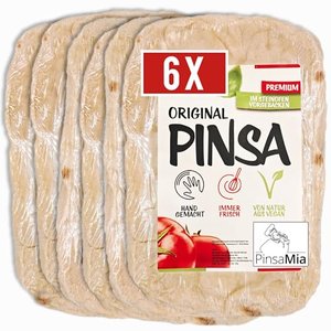 6 x Pinsa Original, Pinsa Romana, Pinsa Teig ofenfertig, vorgebackem im Steinofen