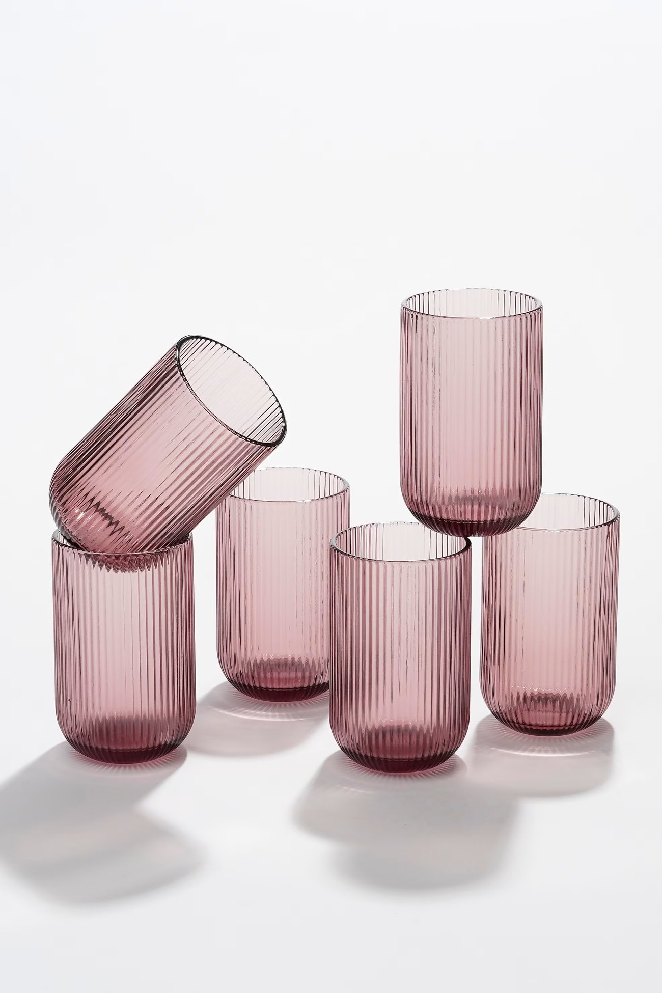 Trinkgläser in Rosa