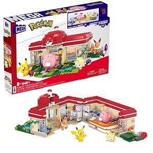 Mega Construx Pokémon Pikachu, Chaneira, Evoli und Togepi Bauset mit 648 Teilen