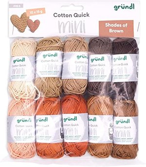 Gründl Wolle Cotton Quick Mini Shades of Brown Set