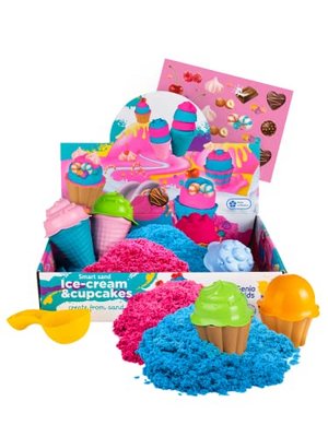 GenioKids Kinetischer Sand 1kg Set Cupcakes & Eiscreme
