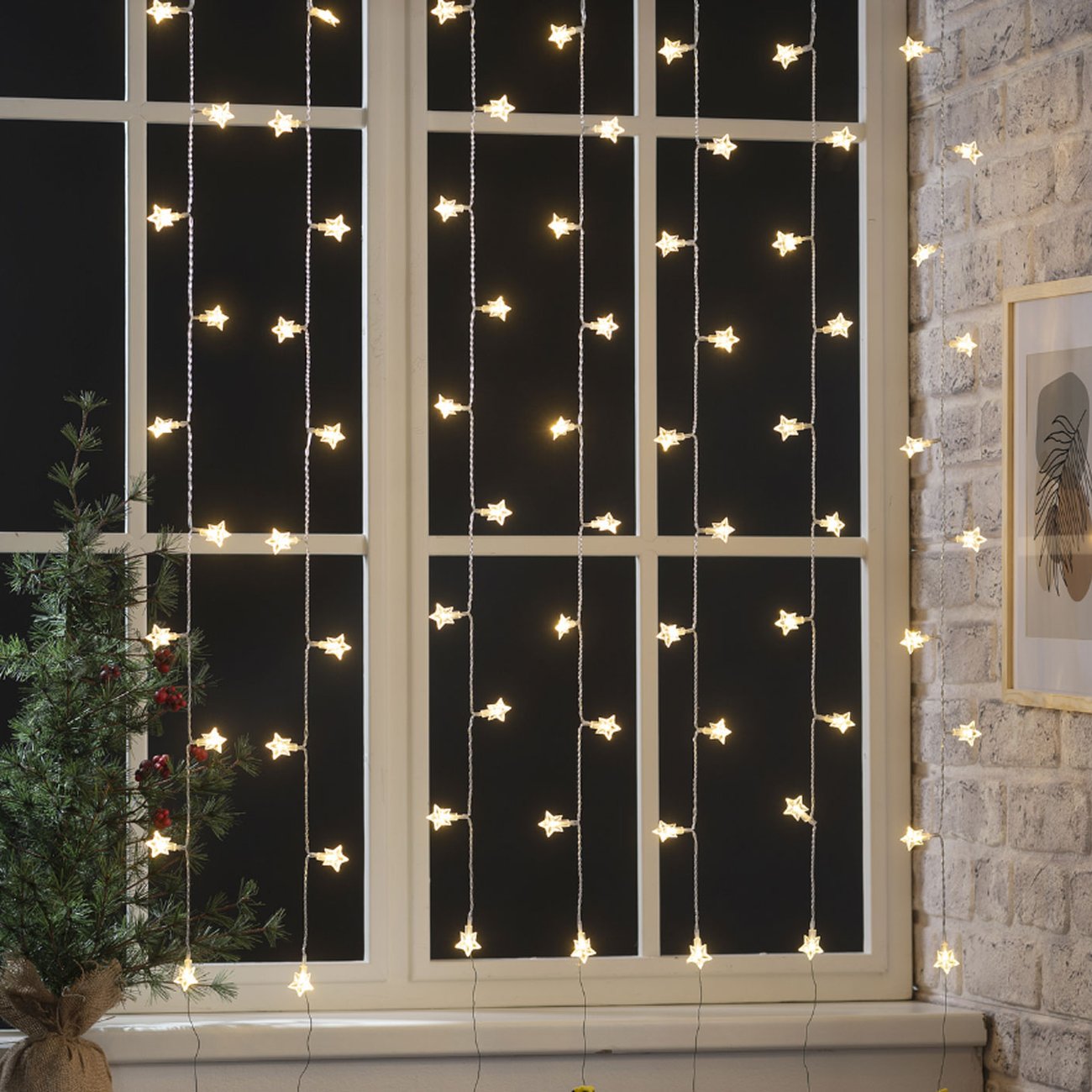 IDEENWELT LED-Vorhang Sterne