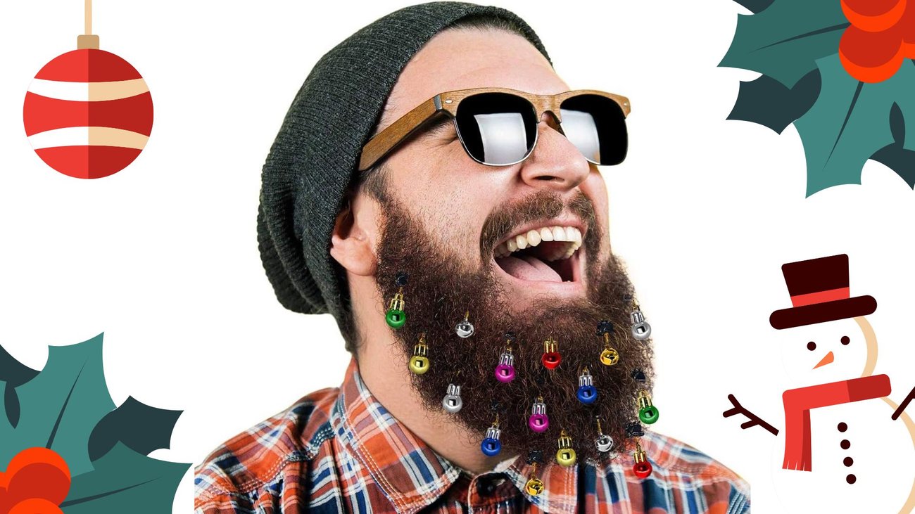 Weihnachtlicher Bartschmuck