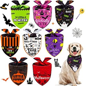 8 x Halloween Hund Bandanas