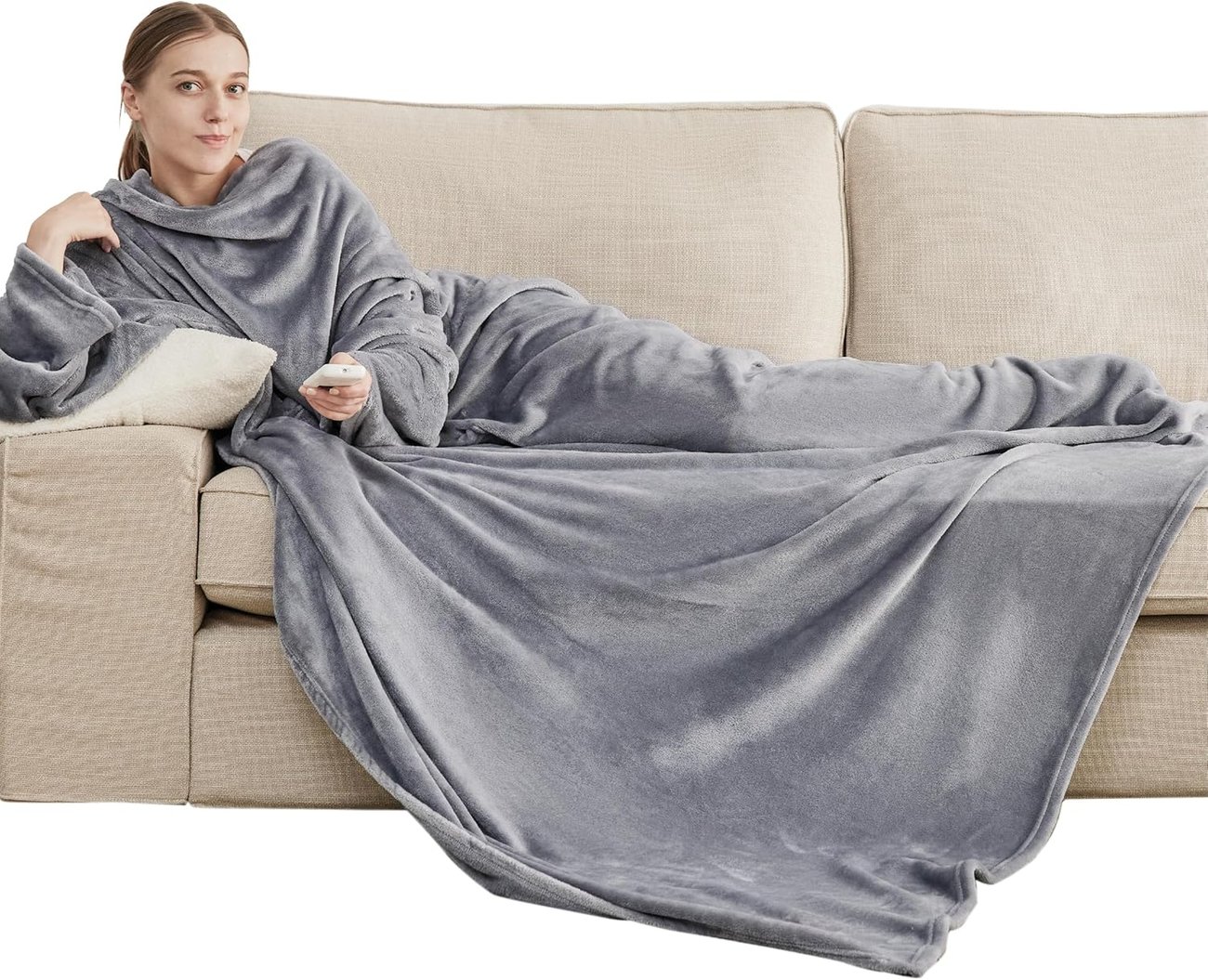 Decke mit Ärmeln von Bedsure