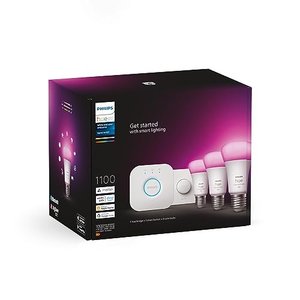 Philips Hue White & Col. Amb. E27 3er Starter Set inkl. Smart Button 3x800lm