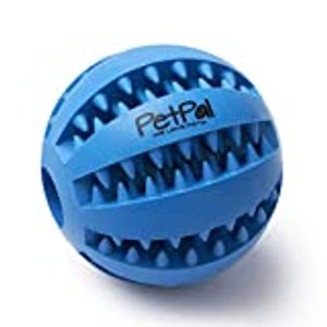 PetPäl Hundeball mit Zahnpflege-Funktion Noppen Hundespielzeug aus Naturkautschuk - Robuster Hunde B