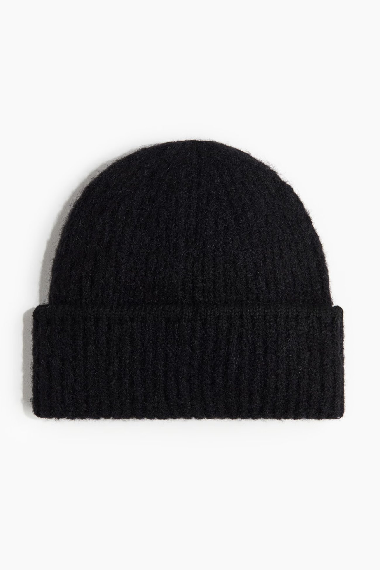 Weich angeraute Beanie – Schwarz