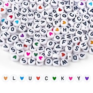 1000 bunte Buchstabenperlen zum Auffädeln