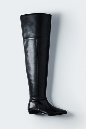 Overknee-Stiefel aus Leder