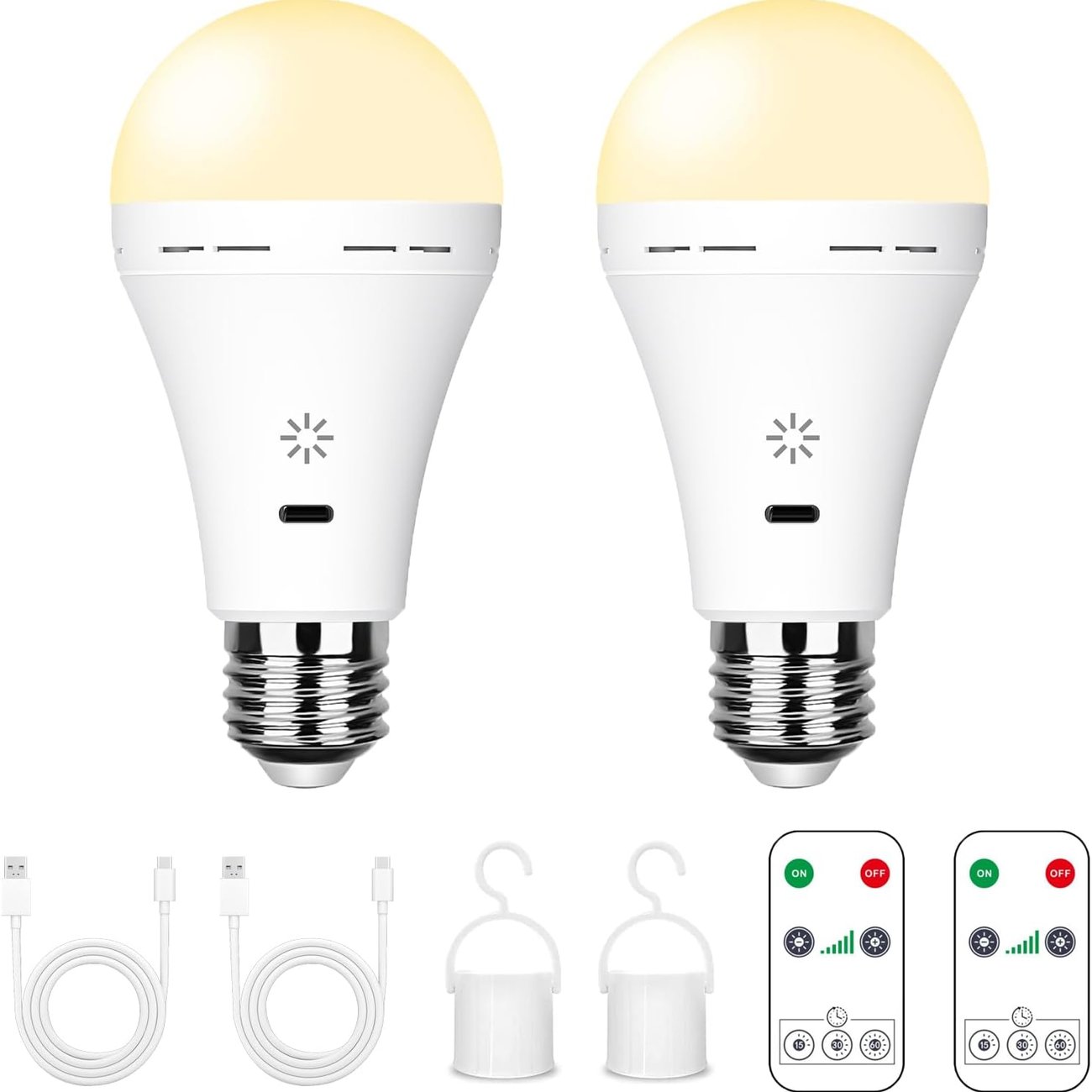 BOBOPAI - Wiederaufladbare LED-Glühbirne mit Fernbedienung