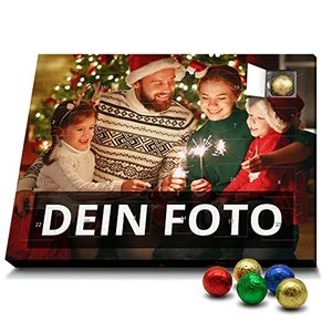 Adventskalender mit eigenem Foto und Schokolade