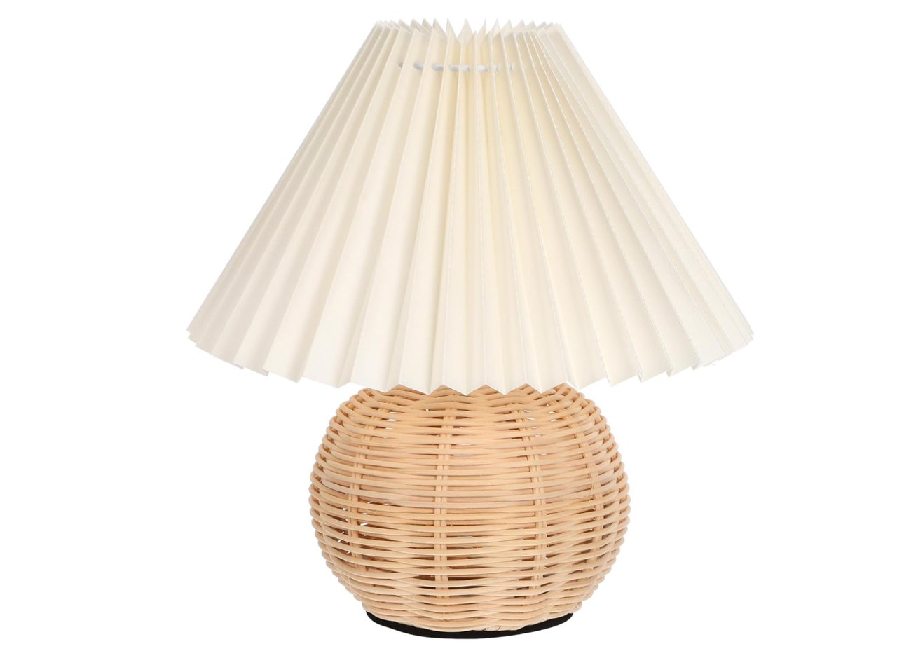 ULTECHNOVO LED Tischlampe mit plissiertem Lampenschirm