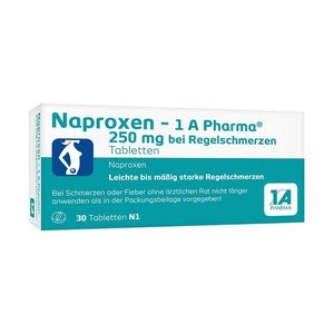 Naproxen - 1 A Pharma 250 mg bei Regelschmerzen, 30 St Tabletten