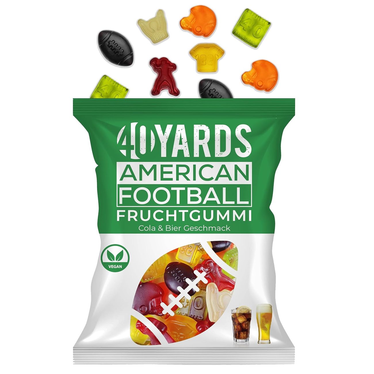 American Football Gummibärchen Cola & Bier Geschmack