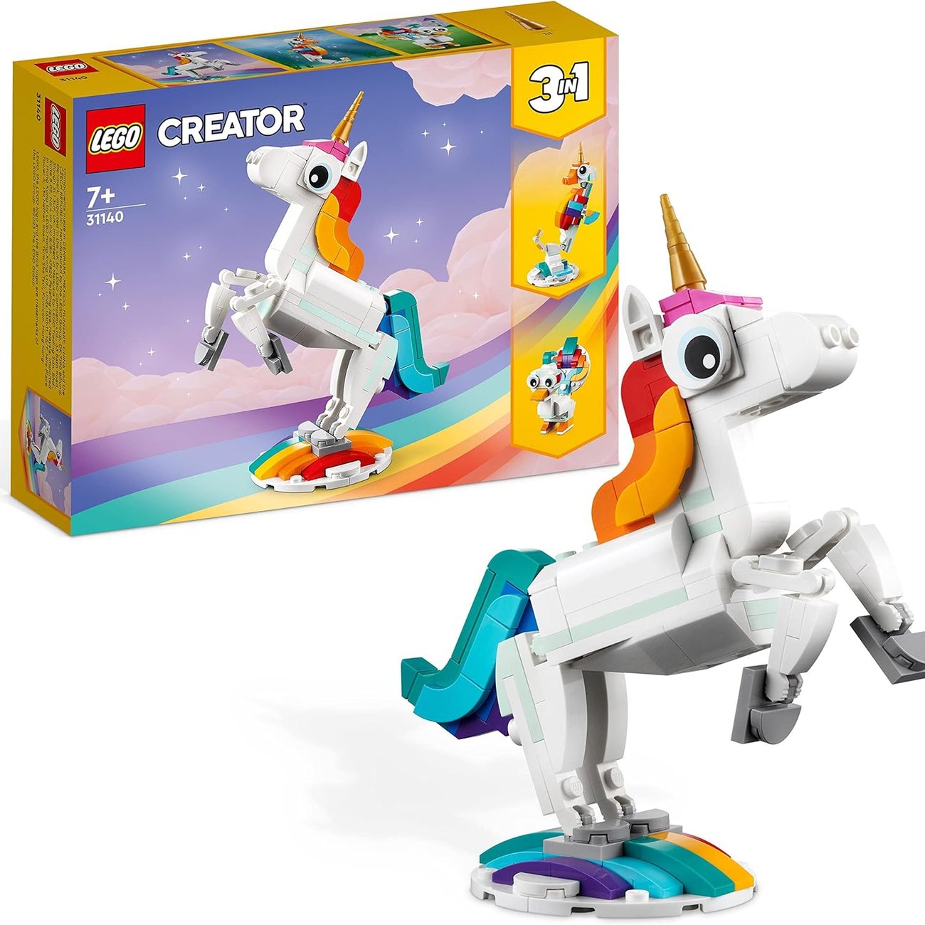 LEGO Creator 3in1 Magisches Einhorn, Seepferdchen, Pfau