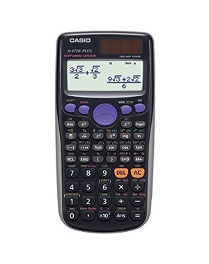 Casio FX-87DE Plus Wissenschaftlicher Taschenrechner, schwarz