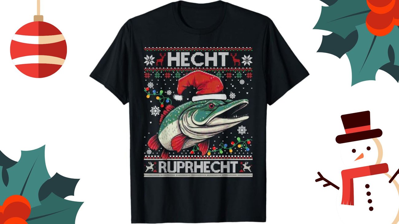 Ugly Christmas: Hecht-Shirt