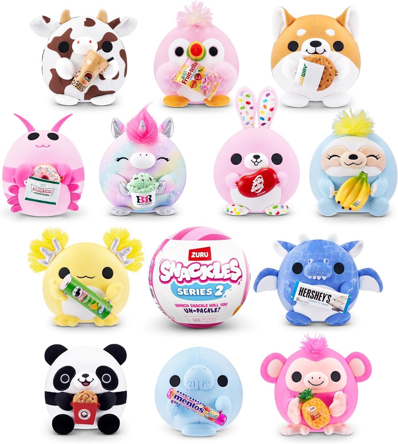 Snackles Serie 2 5-Zoll ZURU Cuddly Squishy Komfort 5-Zoll-Plüsch
