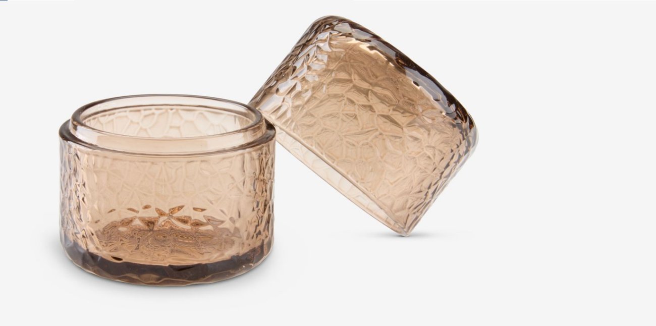 Aufbewahrungsgefäß GENEVAD Ø8xH10cm Glas braun