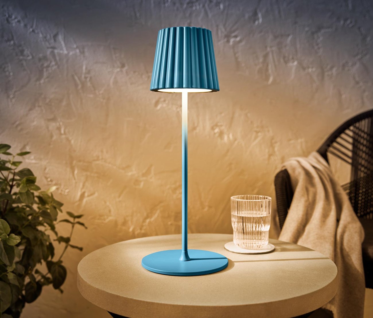 LED-Akku-Outdoor-Tischleuchte