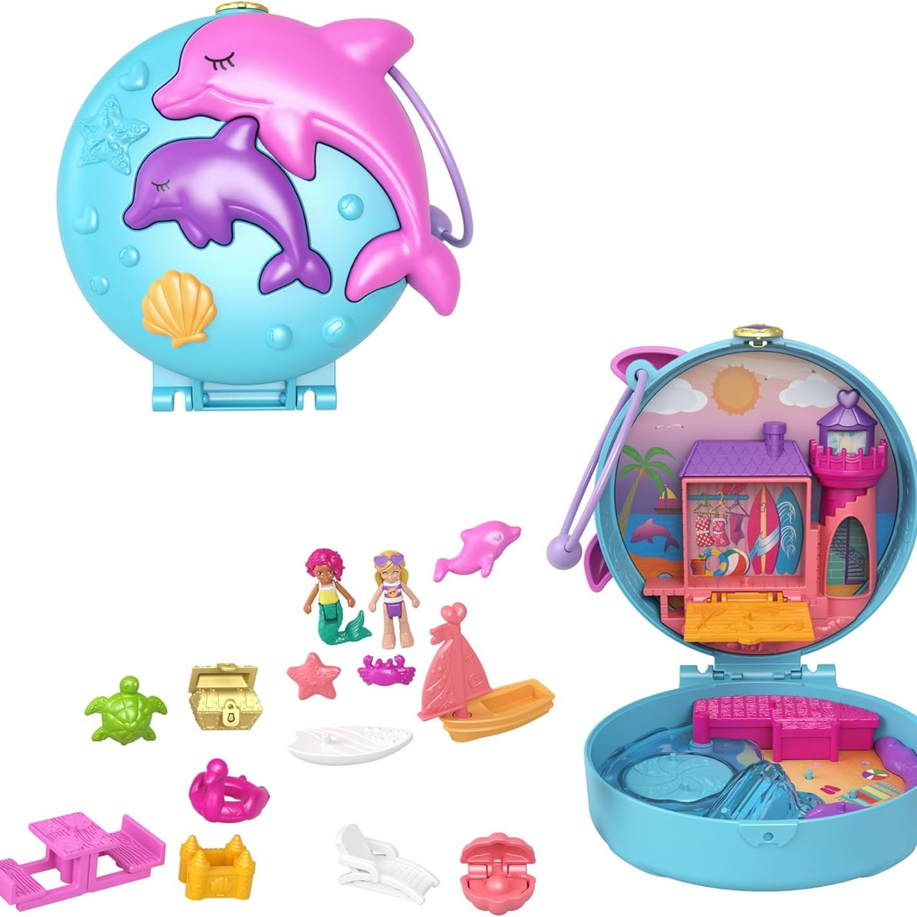 Polly Pocket GTN20 - Delfinstrand Schatulle