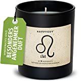 Löwe Sternzeichen Duftkerze im Glas mit Spruch - handgemacht - nachhaltiges persönliches Geschenk, l