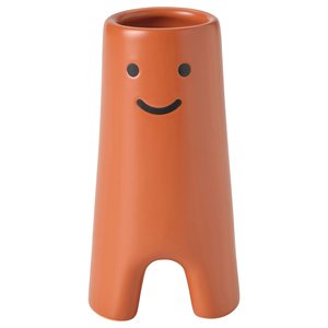 FRÖVÄXT Vase - braunorange 14 cm