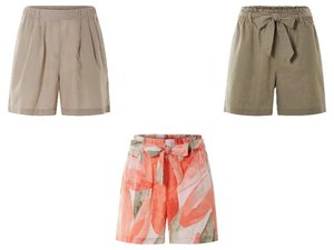 Damen Paperbag-Shorts, leger geschnitten